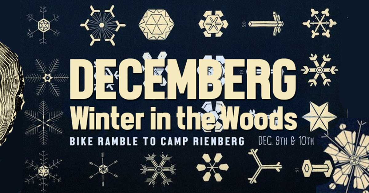 Decemberg: Winter in the Woods. Chicago Bike Camp Tours